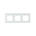 BRITE Рамка 3 поста РУ-3-2-Бр стекло белый матовый IEK