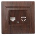 Розетка Intro Plano 1-303-10 информационная RJ45, IP20, СУ, венге