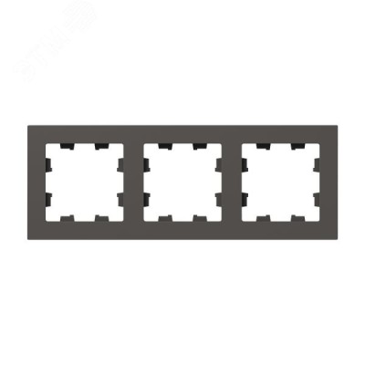 Рамка 3-местная мокко.  пластик Эпика EKF