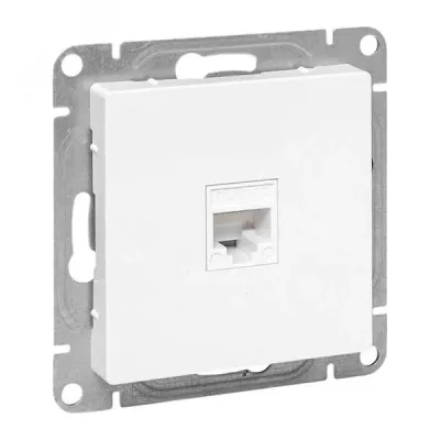 Эпика Механизм розетки RJ45 (cat5) белый EKF