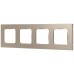 Рамка для розеток и выключателей ЭРА Серия 12 12-5204-04 на 4 поста, Классик, шампань