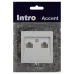 Розетка Intro Accent 6-304-01 информационная 2xRJ45, IP20, СУ, белый