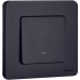 Выключатель 1-клавишный с подсветкой/индикацией 10АХ безвинтовое крепление антрацит INSPIRIA