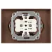 Розетка Intro Accent 6-205-08 2X2P+E Schuko, 16А-250В, IP20, СУ, AL/CU, бронза