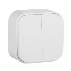 Переключатель 2напр 2клав Бел