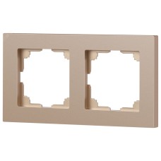 Рамка для розеток и выключателей Intro Accent 6-502-04 на 2 поста, СУ, шампань