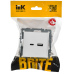 BRITE Розетка USB A+C 18Вт РЮ11-1-БрАБ арктический белый IEK