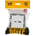 BRITE Розетка USB A+C 18Вт РЮ11-1-БрАБ арктический белый IEK
