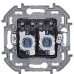 Розетка компьютерная двойная RJ45 категория 6 UTP белый INSPIRIA
