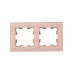 BRITE Рамка 2 поста РУ-2-2-БрП стекло персиковый матовый IEK