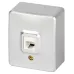 Розетка ЭРА Эксперт 11-3203-03 информационная RJ45, IP20, ОУ, алюминий