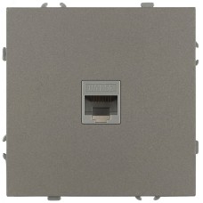 Розетка скрытого монтажа в рамку информационная RJ45 IP20 титан 15-3107-07 Galaxy