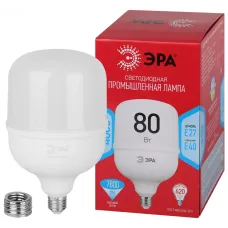 Лампа светодиодная ЭРА RED LINE LED POWER T140-80W-4000-E27/E40 R E27/E40 R 80 Вт колокол нейтральный белый свет