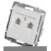 Розетка Intro Accent 6-304-01 информационная 2xRJ45, IP20, СУ, белый