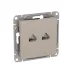 Механизм розетки RJ45 - 2шт, (cat6), кремовый Эпика EKF