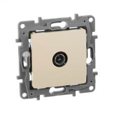 Розетка TV тип звезда слоновая кость ETIKA