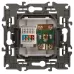 Розетка ЭРА Elegance 14-3110-16 RJ45+TV, титан