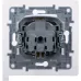 Розетка 1-местная с заземлением с защитными шторками и крышкой 16А IP44 алюминий ETIKA