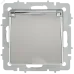 BRITE Розетка 1-местная с заземлением с защитными шторками и крышкой 16А IP20 РСбш10-3-БрГН металл хром/никель IEK
