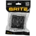 BRITE Розетка 1-местная с заземлением с защитными шторками 16А безвинтовое крепление РС24-1-0-БрЧ черный IEK