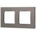 Рамка для розеток и выключателей ЭРА Серия 12 12-5202-16 на 2 поста, Классик, титан