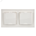 BRITE Комплект 1-местная с заземлением с защитными шторками и крышкой 16А IP44 2 штуки в сборе с двойной рамкой РСбш10-3-44-БрБ белый