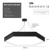 Светильник LED ЭРА Geometria SPO-122-B-40K-066 Hexagon 66Вт 4000К 5300Лм IP40 800*800*80 черный подвесной