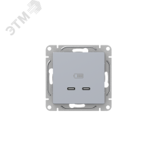Эпика Механизм розетки USB-C - 2шт алюминий EKF