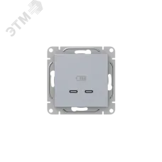 Эпика Механизм розетки USB-C - 2шт алюминий EKF