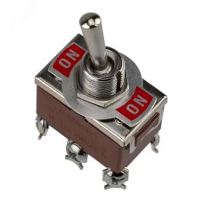 Тумблер 250V 15A (6 c) ON-ON двухполюсный (KN-202) (в упак. 1шт.)