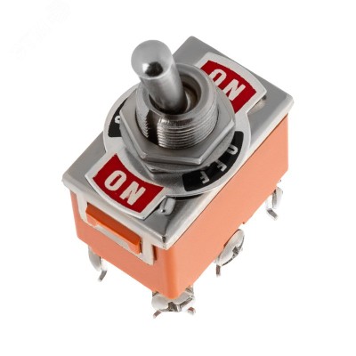 Тумблер 250V 15А (6c) ON-OFF-ON двухполюсный (KN-203) (в упак. 1шт.)