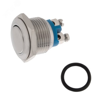 Кнопка антивандальная 16 Б/Фикс (2c винт) (ON)-OFF сфера (A16-A2) (в упак. 1шт.)