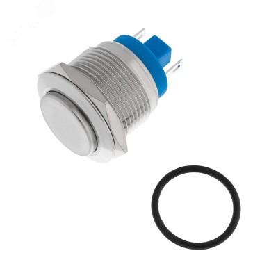 Кнопка антивандальная 19 Б/Фикс (2с) (ON)-OFF выпуклая (PBS-28В-4) (в упак. 1шт.)