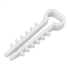 Дюбель-хомут нейлоновый прямоугольный 5-10 мм, белый, 100 шт