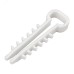 Дюбель-хомут нейлоновый прямоугольный 5-10 мм, белый, 100 шт
