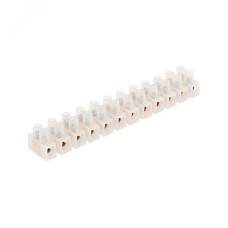 Колодка клеммная винтовая KВ-25 (10-25 кв мм), ток 60 A, полиэтилен белый, REXANT