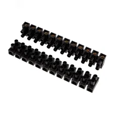 Колодка клеммная винтовая KВ-35 10-35, ток 80 A, РР черный 10шт, REXANT
