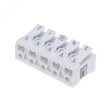 Клемма пружинная соединительная КСП 5-полюсная с монтажными ножками 50шт, REXANT