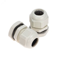 Ввод кабельный PG-16 (10-14 мм) серый, комплект (2 шт/уп)