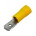Клемма плоская изолир РПи-п 6.0-(6.3) РпИп 5-6-0,8 штекер 6.3 мм 4-6 кв мм желтая, REXANT