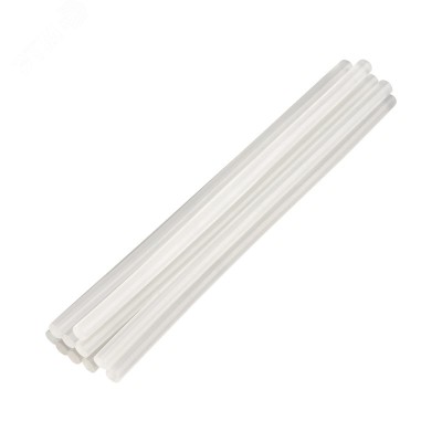 Стержни клеевые диаметр 7 мм, 200 мм, прозрачные (упак - 10 шт.)