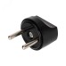 Адаптер сетевой переходник с Евро А/F на вилку С1 CEE 7/2 Питер 6 А без заземления черный