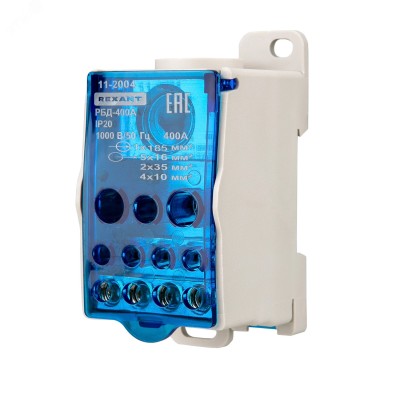 Блок распределительный РБД-400А на DIN-рейку, REXANT