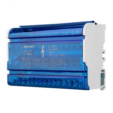 Шина на DIN-рейку в корпусе (кросс-модуль) 4х15, REXANT