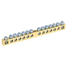 Шина PEN ''земля-ноль'' 6х9 мм 14х1 (14 группхкрепеж по центру), REXANT