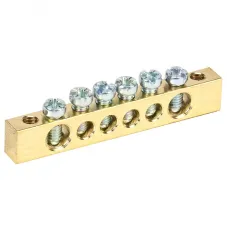Шина PEN ''земля-ноль'' 6х9 мм 6х2 (6 группхкрепеж по краям), REXANT