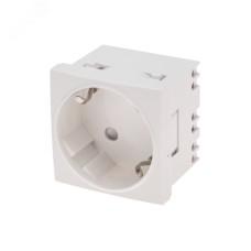 Розетка электрическая 45x45, CEE 7/4, 2K+3, 16A, белая