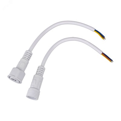 Соединительный кабель (3pin) герметичный (IP67) 3х0.5кв мм  белый, REXANT