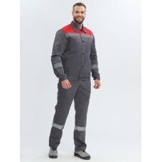 Костюм Легион-2 СОП (тк.Смесовая,210) п/к, т.серый/красный, р. 40-42/158-164