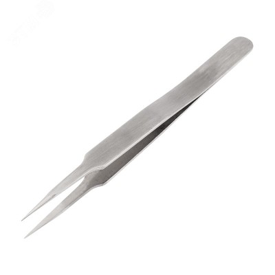 Пинцет прямой с острыми кончиками 120 мм